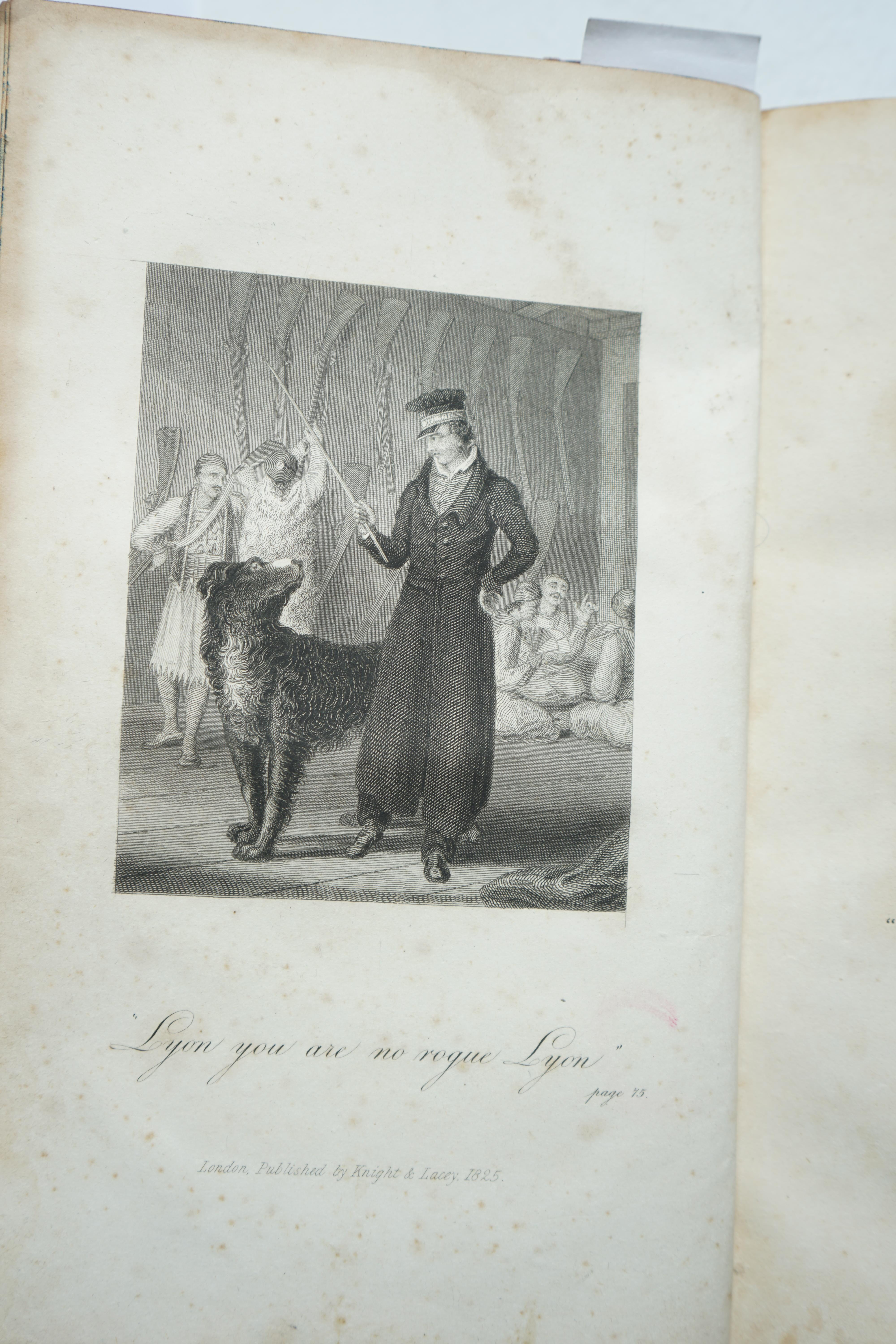 Gamba, Pietro - A Narrative of Lord Byron’s Last Journey to Greece, 1st edition, half title, 2 folding facsimiles of letters, 8vo, rebound half calf with marbled boards, 1825, bound with Panam, P.A.A - Memoirs of a Young